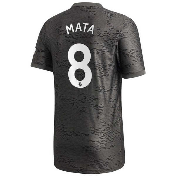 Camiseta Manchester United NO.8 Mata Segunda 2020-2021 Negro